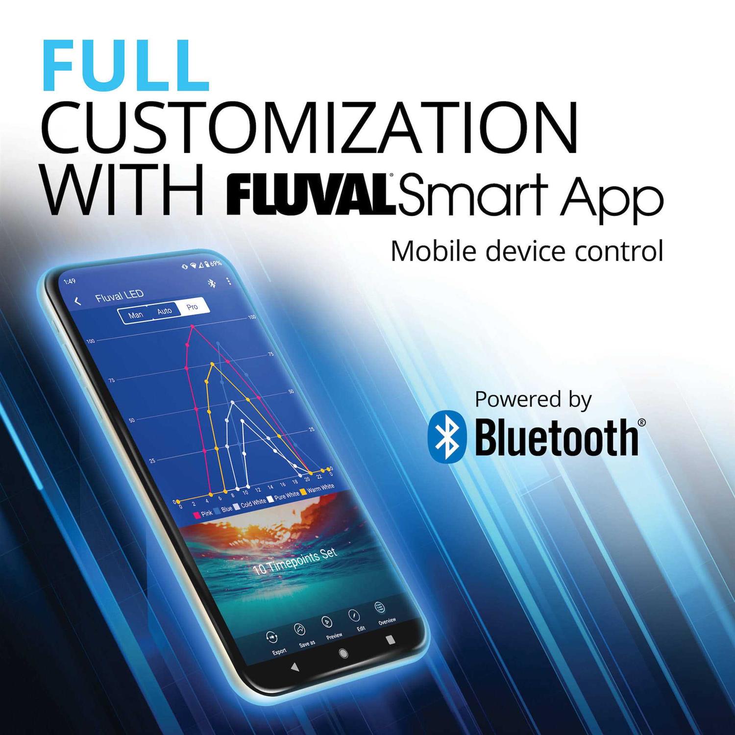 Fluval Aquasky Bluetooth LED Aquarium Light