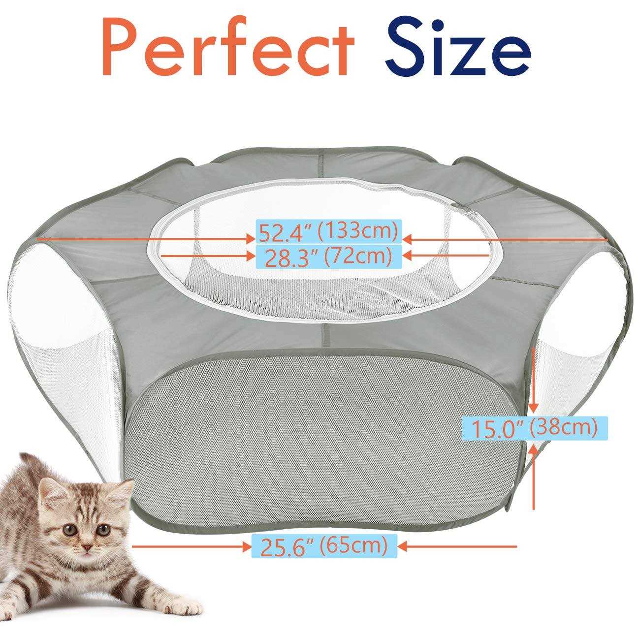 Pawaboo Small Animals Playpen Waterproof Small Pet Cage Tent with Zippered Cover