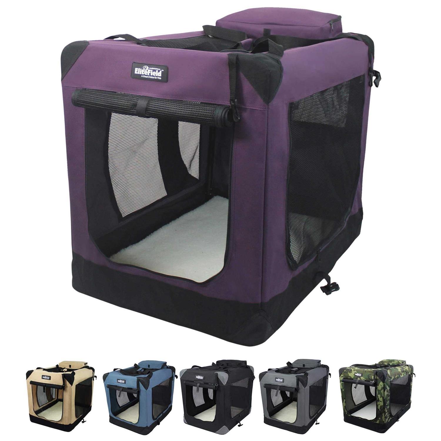 EliteField 3-Door Folding Soft Dog Crate