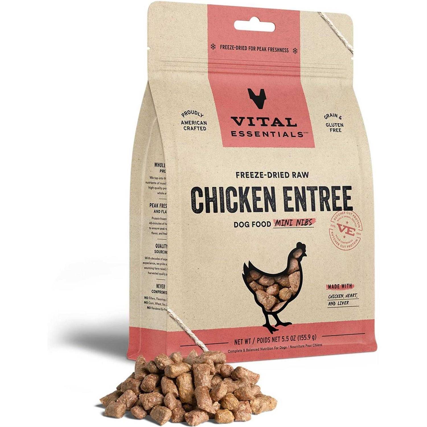 Vital Essentials Dog Food Freeze Dried Chicken Mini Nibs