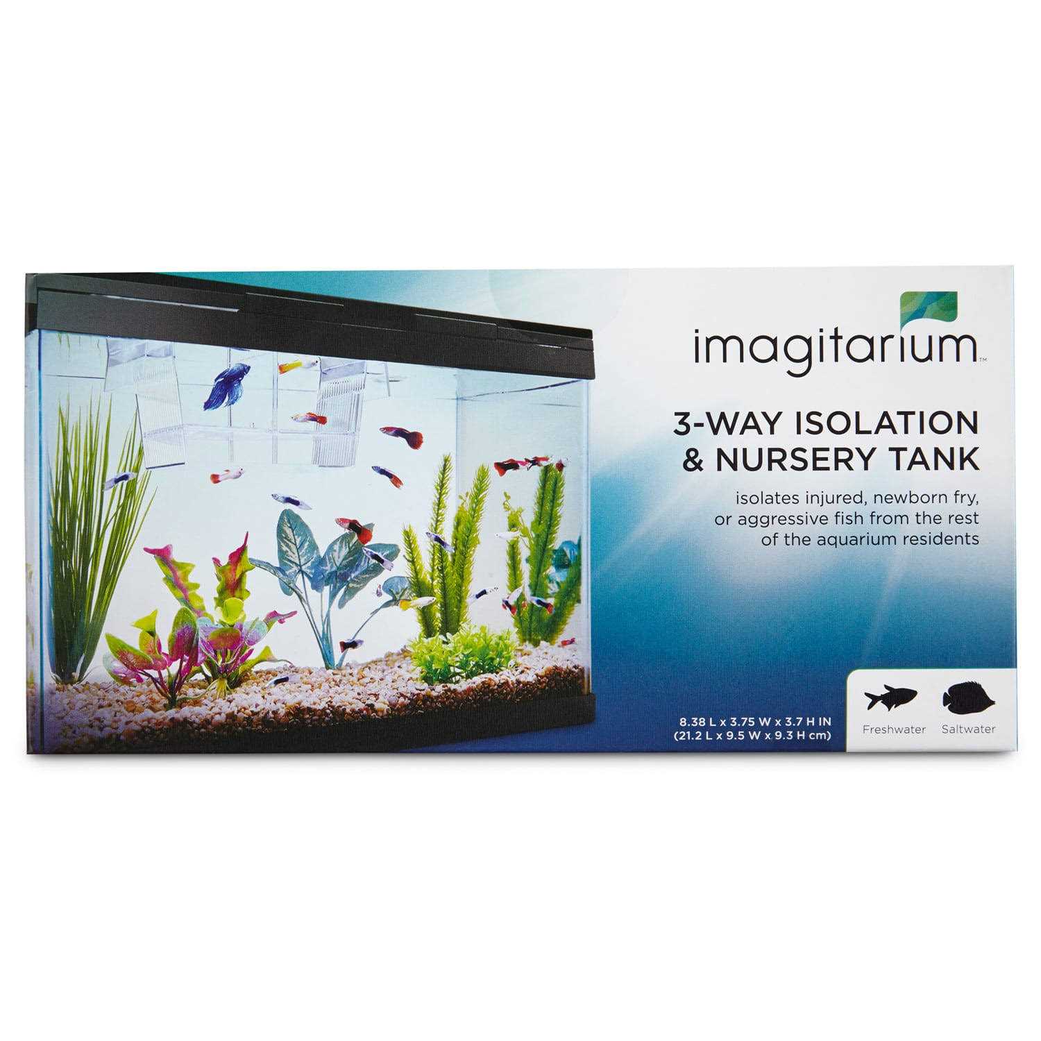 Imagitarium Isolation & Breeder Fish Tank 8.4 L X 3.7 H X 3.7 Diameter