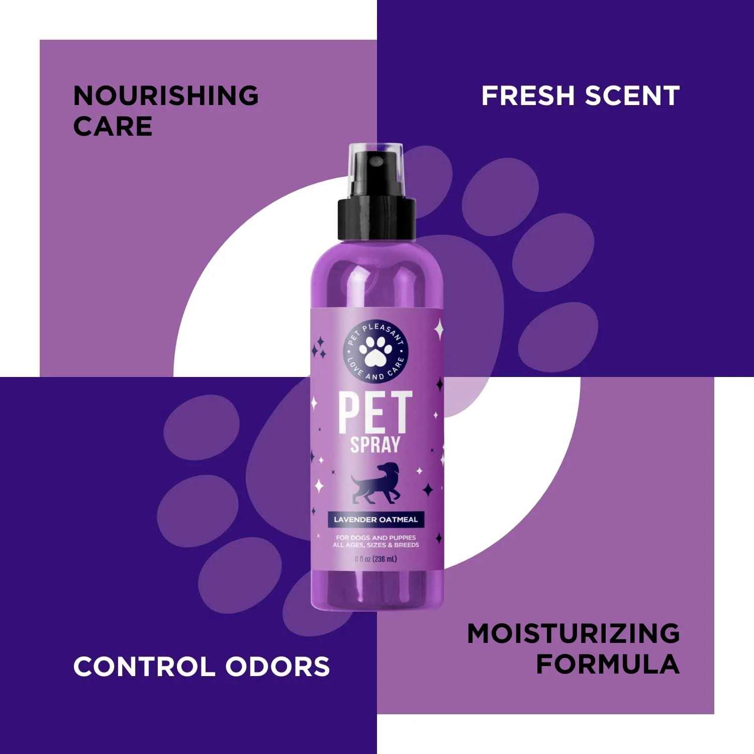 HONEYDEW Lavender Oil Dog Deodorizing Spray Dog Spray for Smelly Dogs and Puppies and Dog Calming Spray with Lavender Essential Oil
