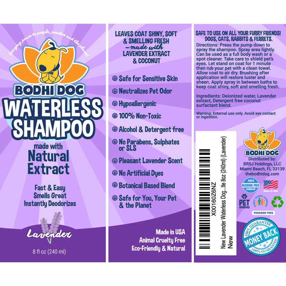 Bodhi Dog Waterless Shampoo Natural Dry Shampoo for Dogs or Cats