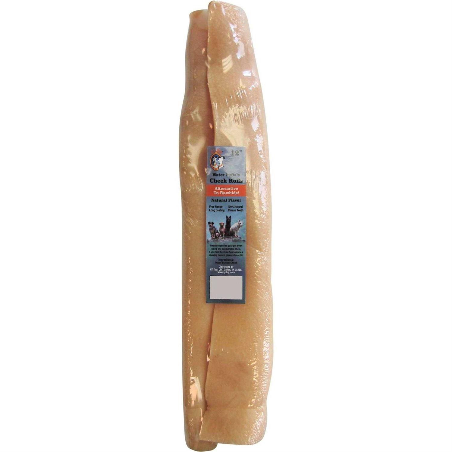 qt Dog Water Buffalo Cheek Roll