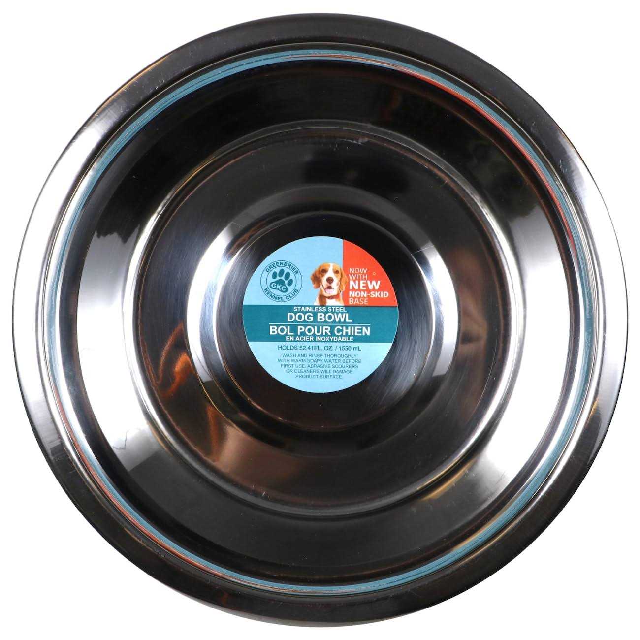 Greenbrier Kennel Club Large Stainless Steel Dog Bowls