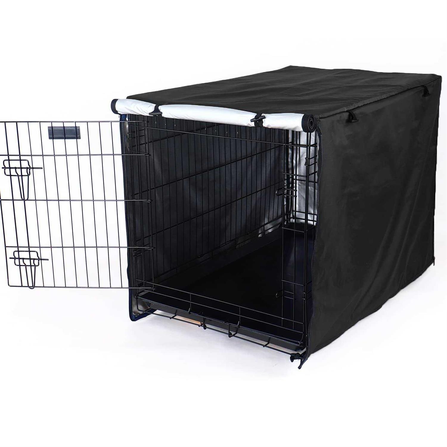 kefit Durable Dog Crate Cover-Double Door Pet Kennel Cover Waterproof Anti-UV Dog Cage Cover Fit for 24-54 inches Crate