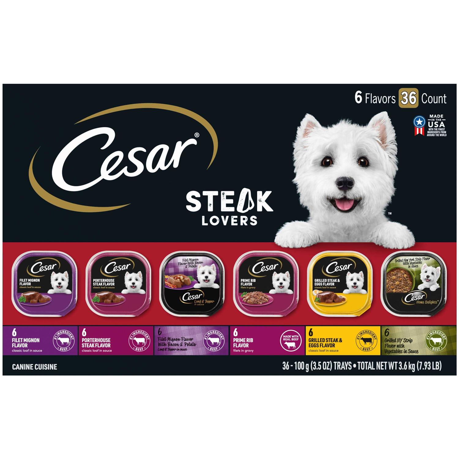 Cesar Steak Lovers Variety Pack Wet Dog Food