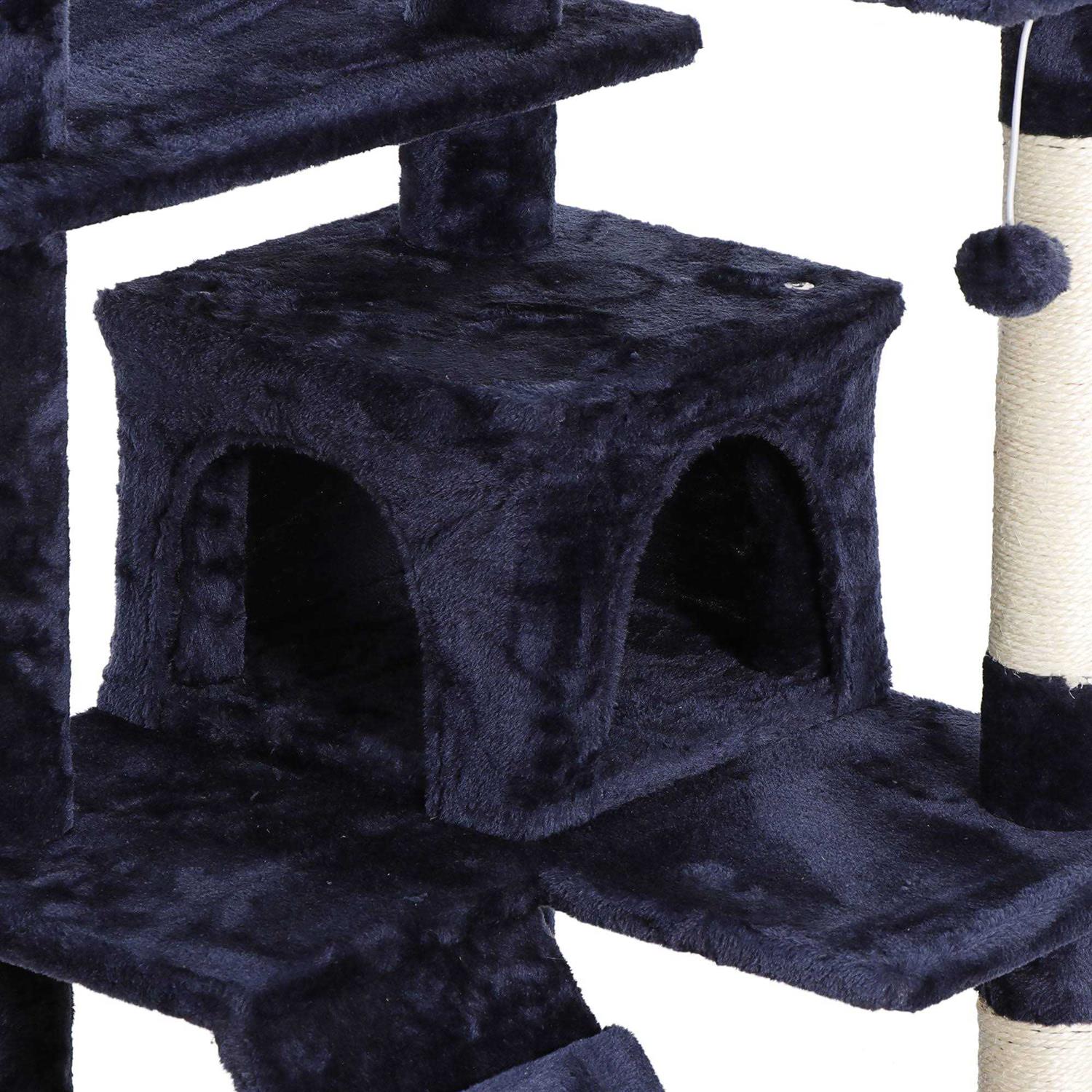 ZENY 53 Cat Tree Multi-Levels Condos Scratching Post Tower Play House