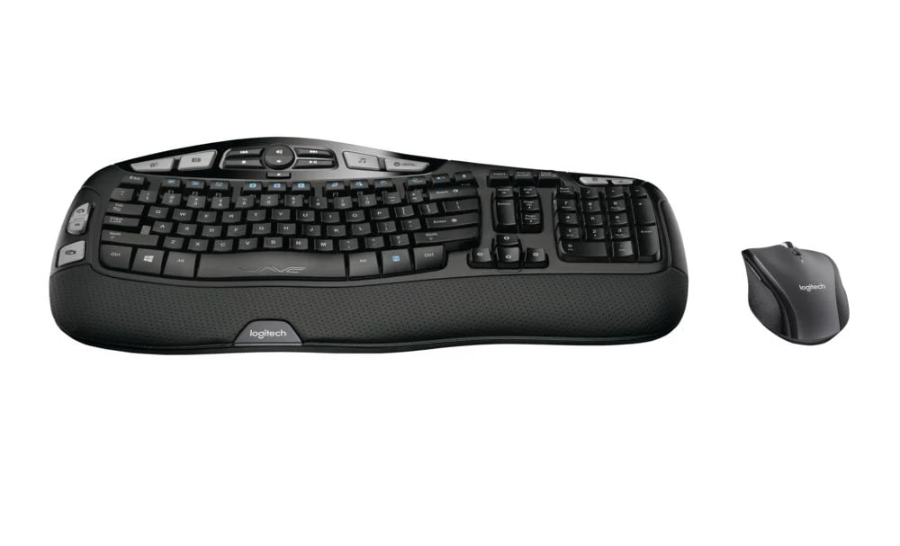 Logitech Comfort Wireless Keyboard and Mouse Combo, Full-Size, Ergonomic Design, Black