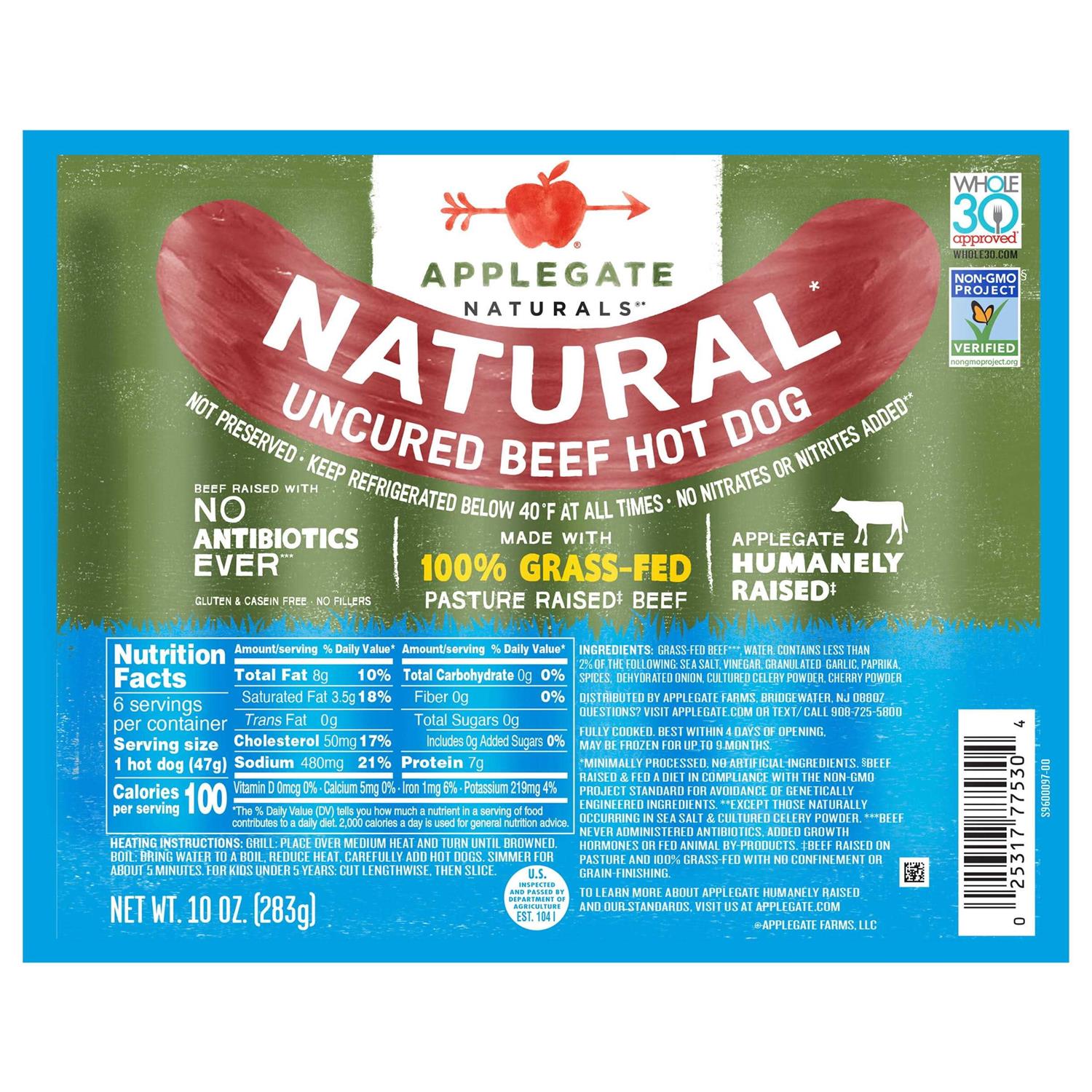 Applegate Natural Uncured Beef Hot Dog