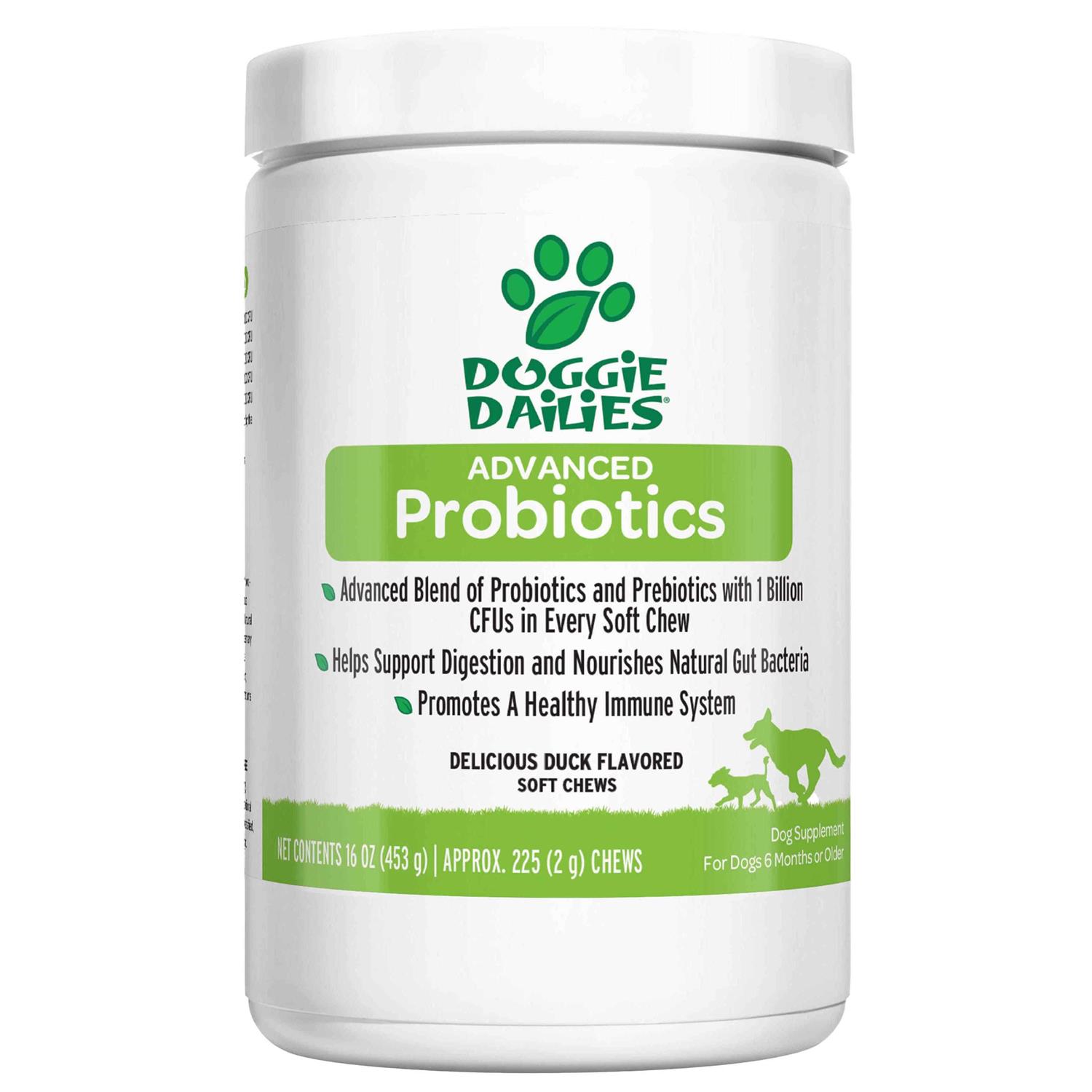 Doggie Dailies Probiotics for Dogs Advanced Dog Probiotics with Prebiotics