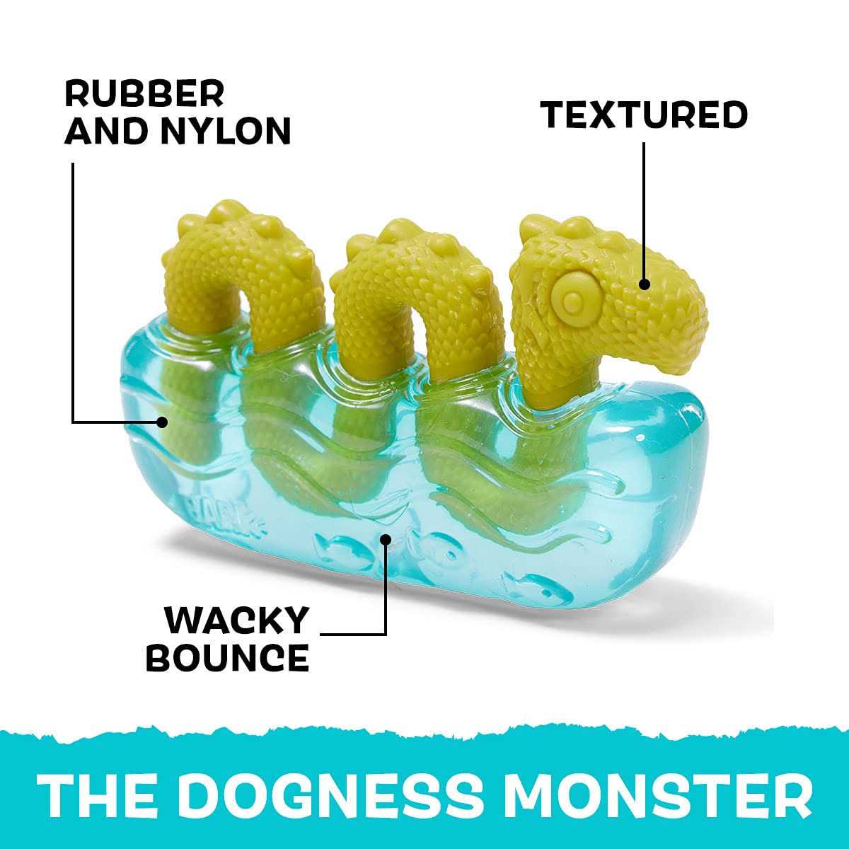 Barkbox Tough Dog Toys & Chews for Aggressive Chewers Durable Rubber & Nylon Super Chewer Treat Dispensing