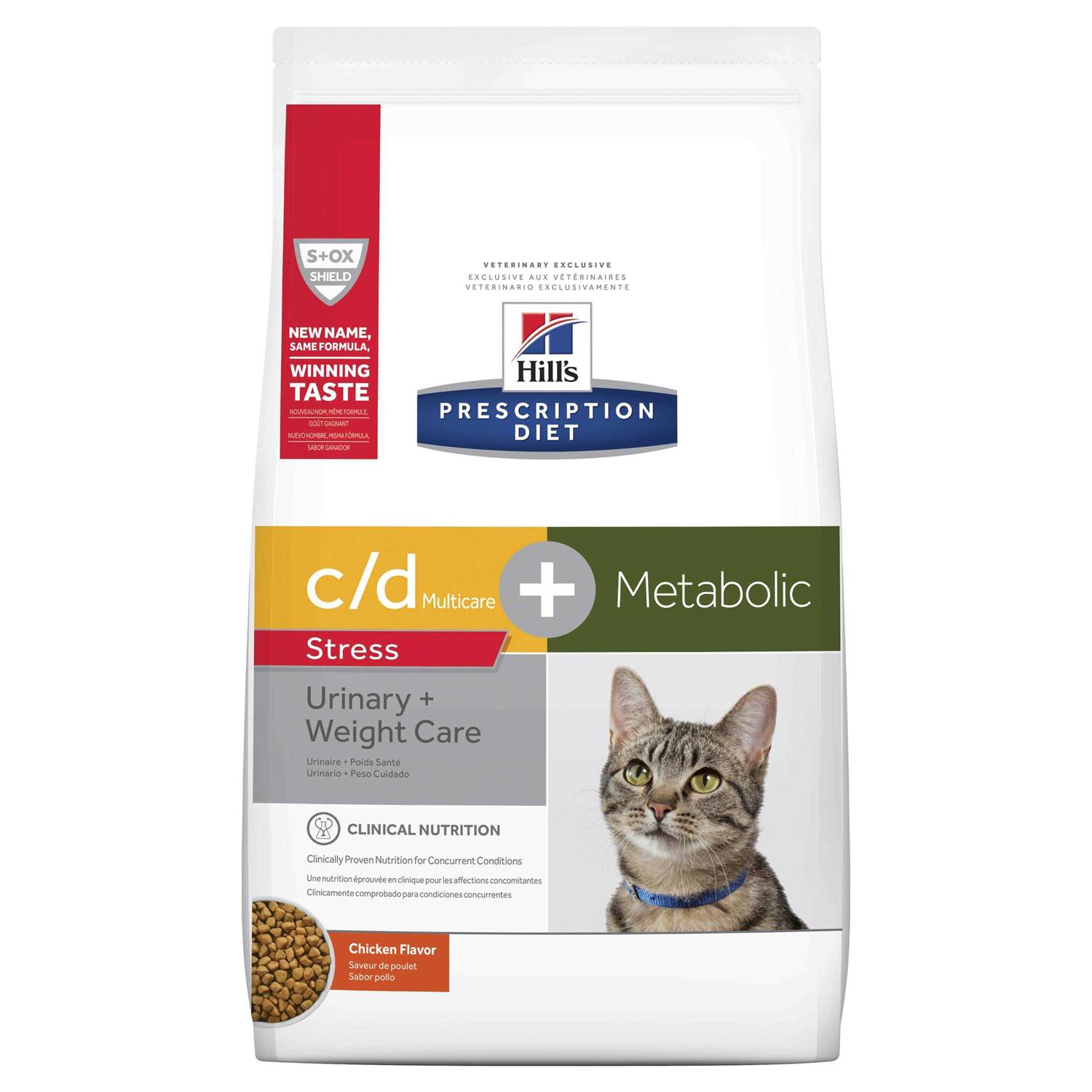 Hill’s Prescription Diet c/d Multicare Stress + Metabolic Urinary Stress + Weight Care Chicken Flavor Dry Cat Food