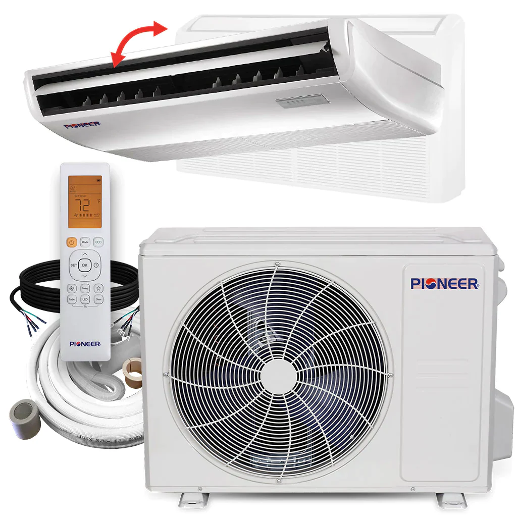 Pioneer® 24,000 BTU 20 SEER Floor/Ceiling Mini-Split Air Conditioner Heat Pump System with 16 ft. Line Sets, UYB024GMFILCAD-16