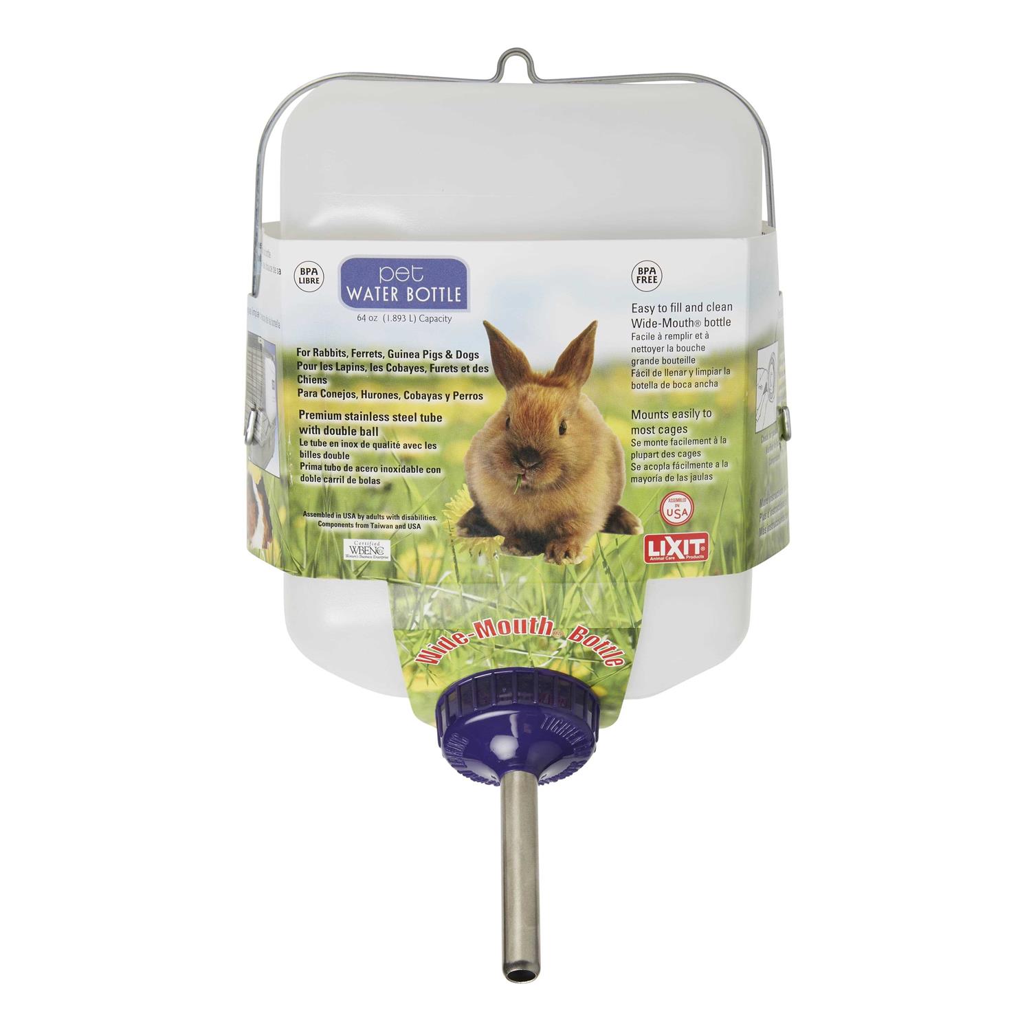 Lixit Wide Mouth Rabbit Water Bottle