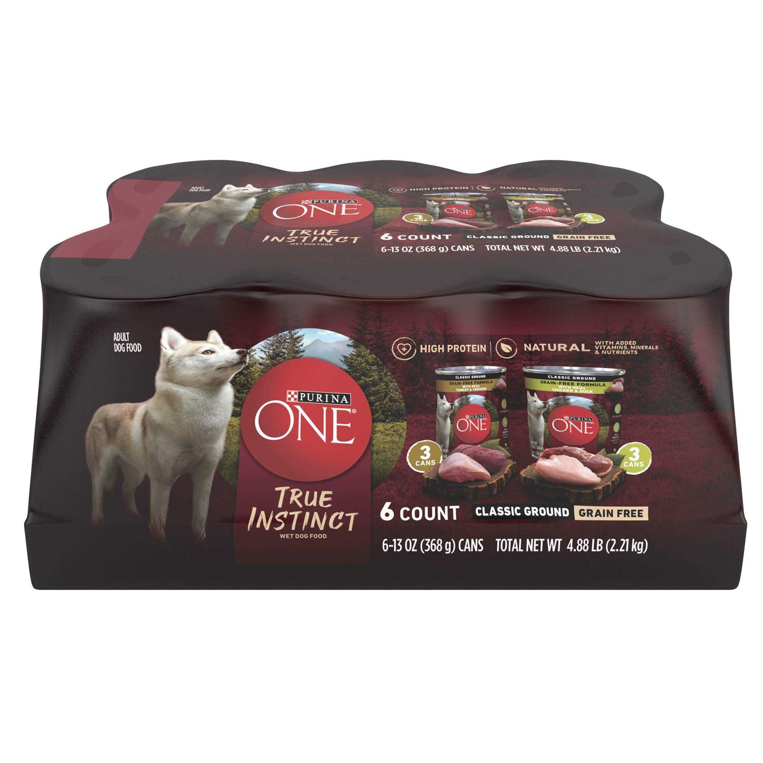 Purina ONE SmartBlend Adult Dog Food True Instinct Grain Free