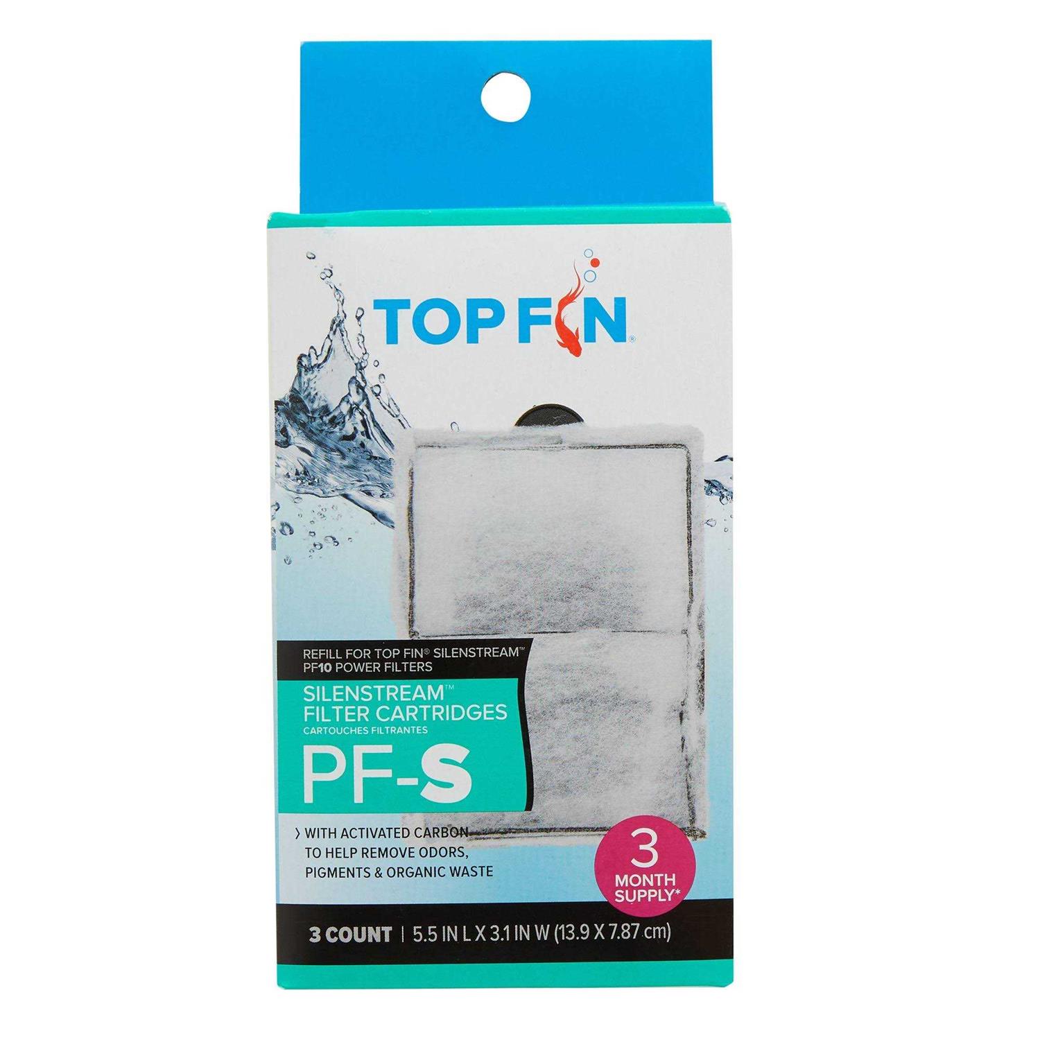 Top Fin Silenstream PF-S Small Filter Cartridges Refill for PF10 Power Filters