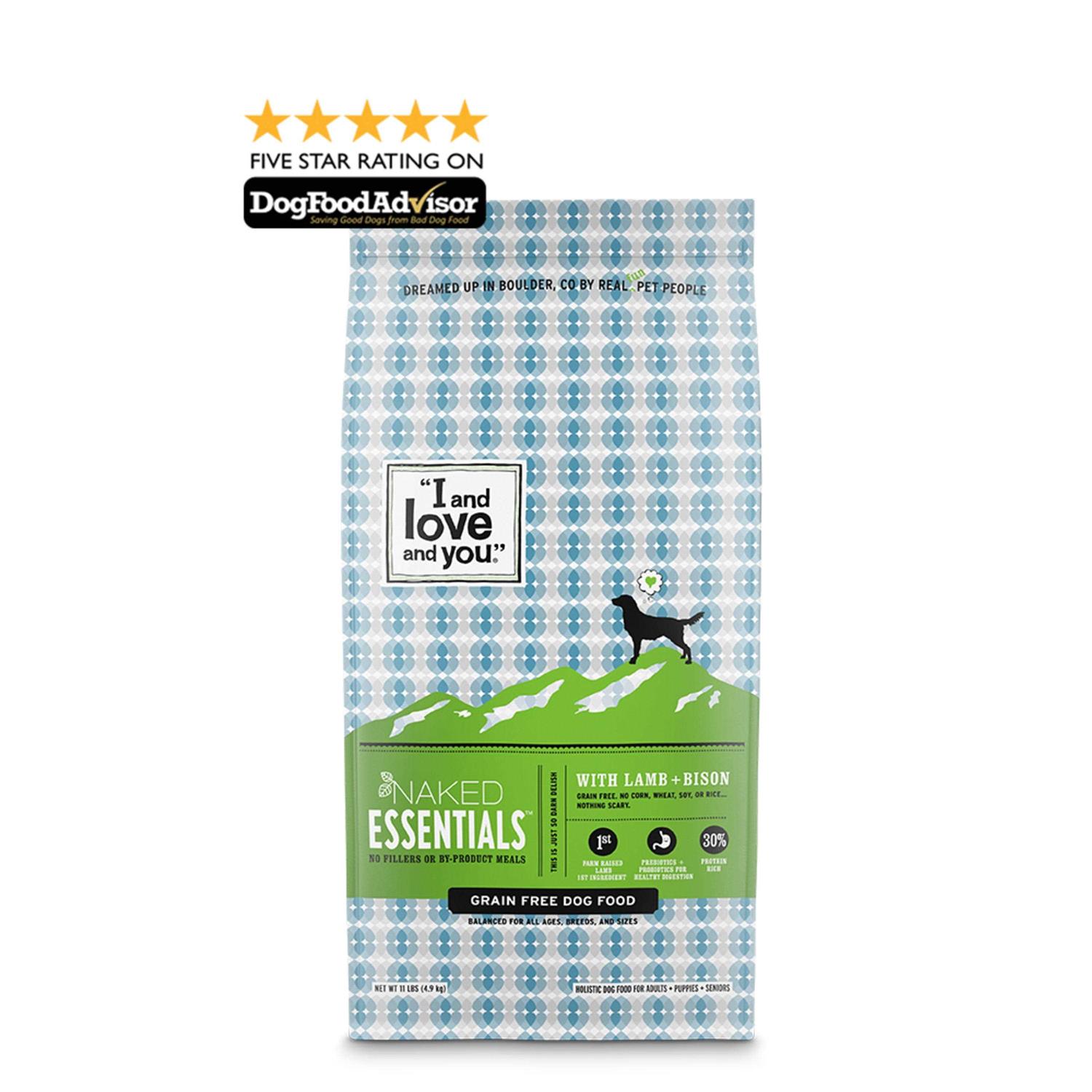 I and Love and You Naked Essentials Dry Dog Food Lamb Bison