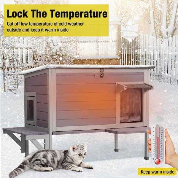 aivituvin Insulated Outdoor Cat House Warm Liner Inside AIR91-IN