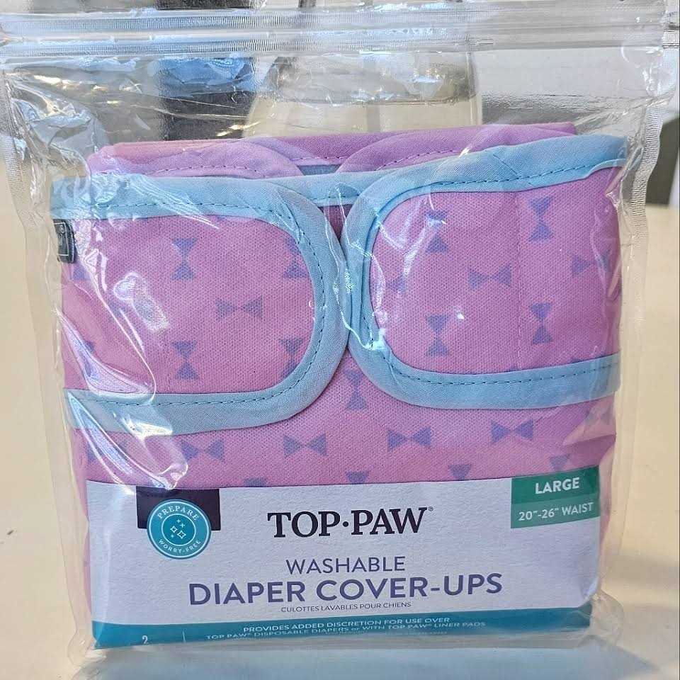 Top Paw Washable Pink Diaper Cover Ups