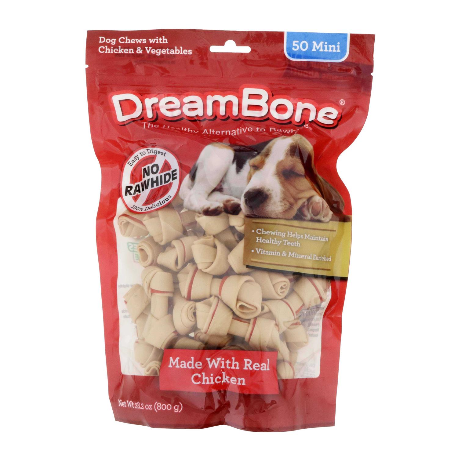 Dreambone Mini Bones Dog Chews with Chicken and Vegetable
