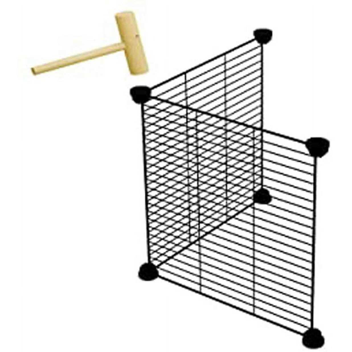 Mcage 48 Extra Large Guinea Pig Dwarf Rabbit Habitat Yard Hamster Turtle Critters Cage Center Divider with Door Mouse Mice Bunny Enclosure