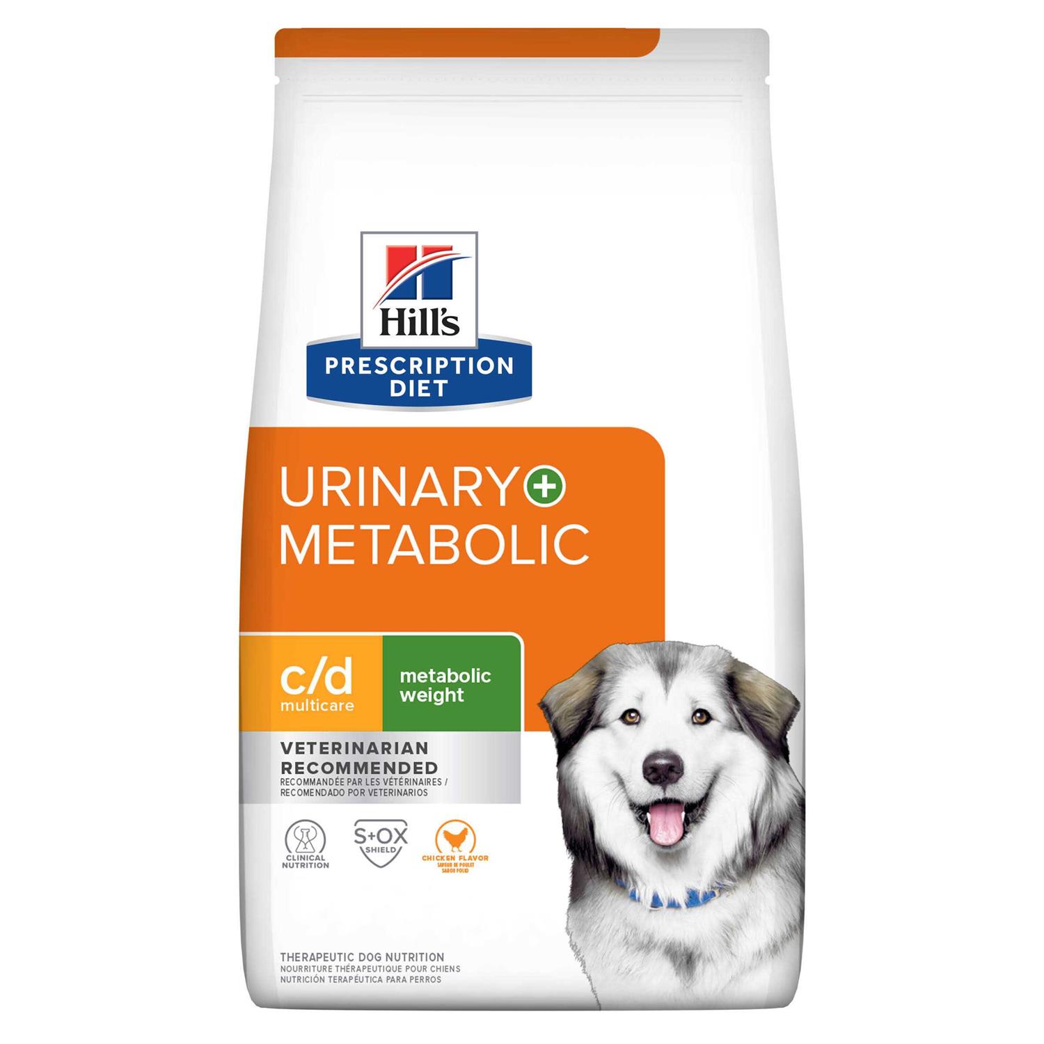 Hill’s Prescription Diet c/d Multicare Urinary + Metabolic Weight Chicken Flavor Dry Dog Food