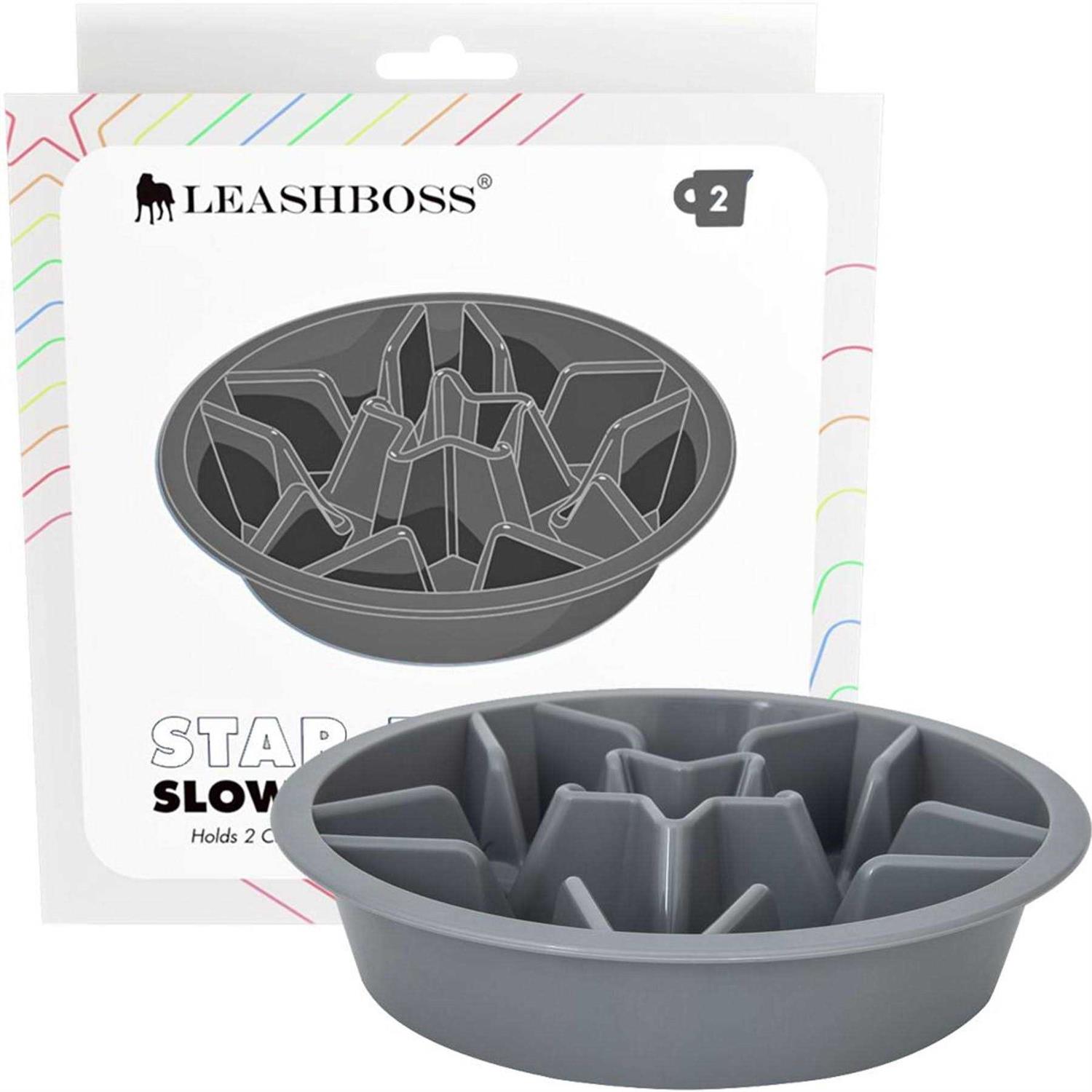 Leashboss Slow Feeder Dog Bowls Cup Maze Puzzle Food Bowl with Feeder Holes