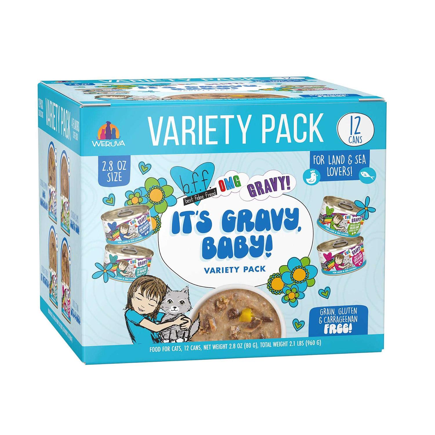 B.F.F. OMG It’s Gravy Baby! Variety Pack Wet Cat Food