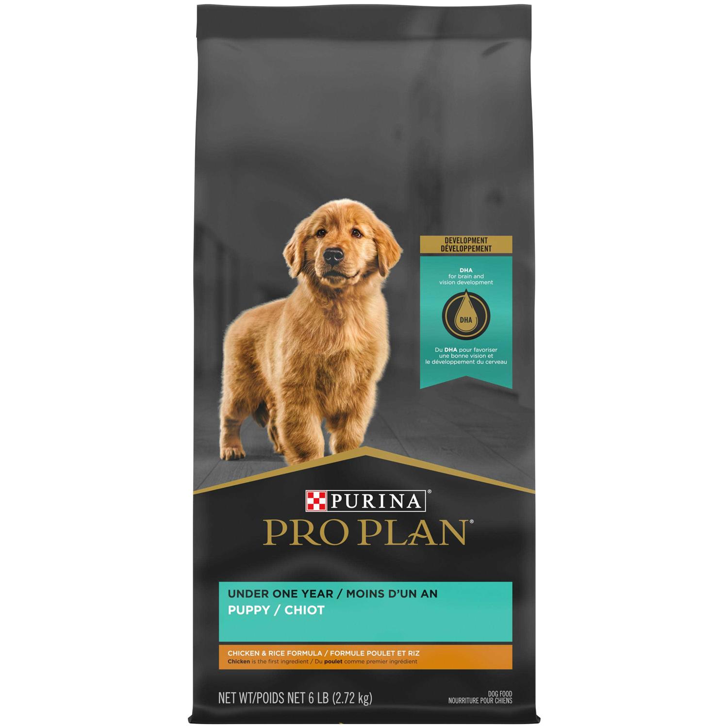 Purina Pro Plan High Protein Chicken and Rice Formula Dry Puppy Food, 6 lbs.