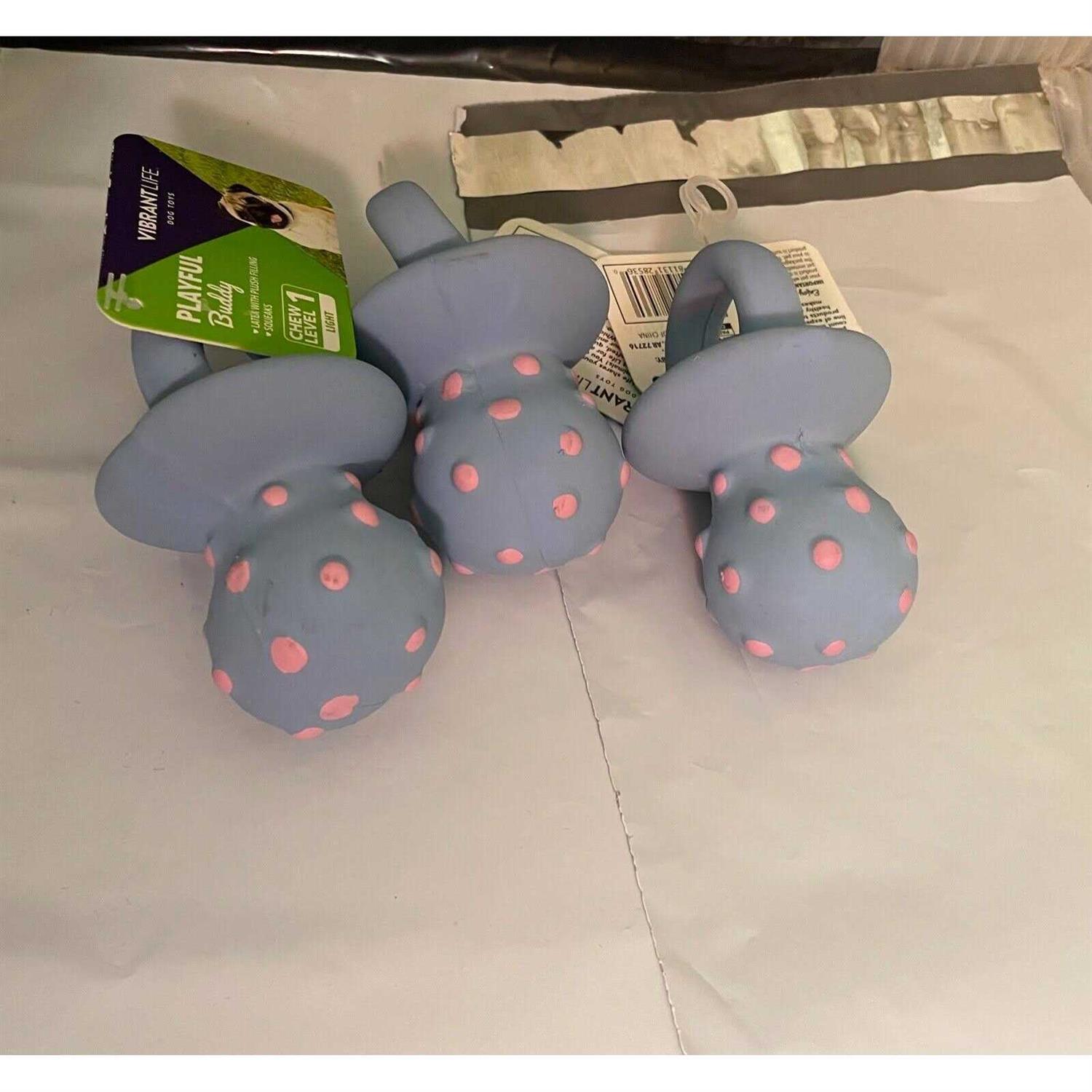 Vibrant Life Chew Level 1 Latex With Plush Filling Playful Buddy Pacifer Dog Toy