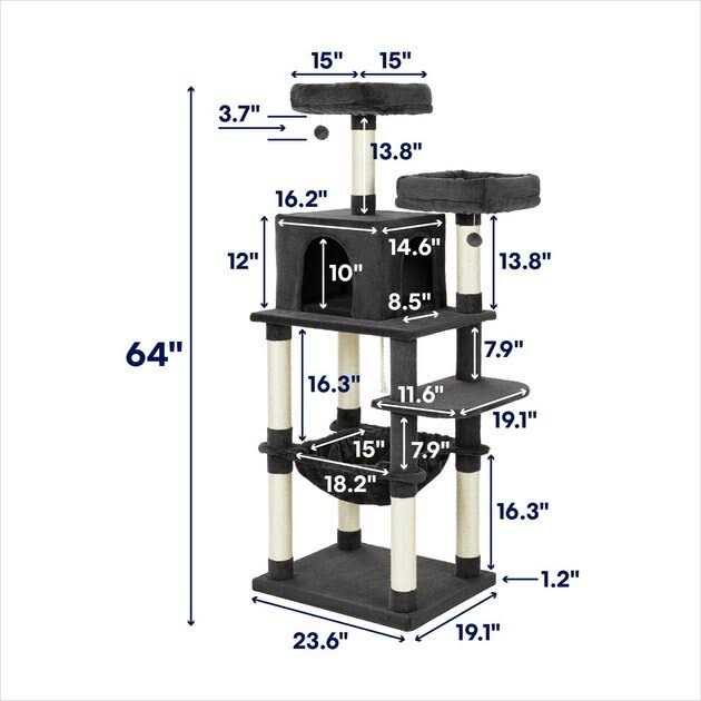Frisco 64-in Cat Tree with Hammock