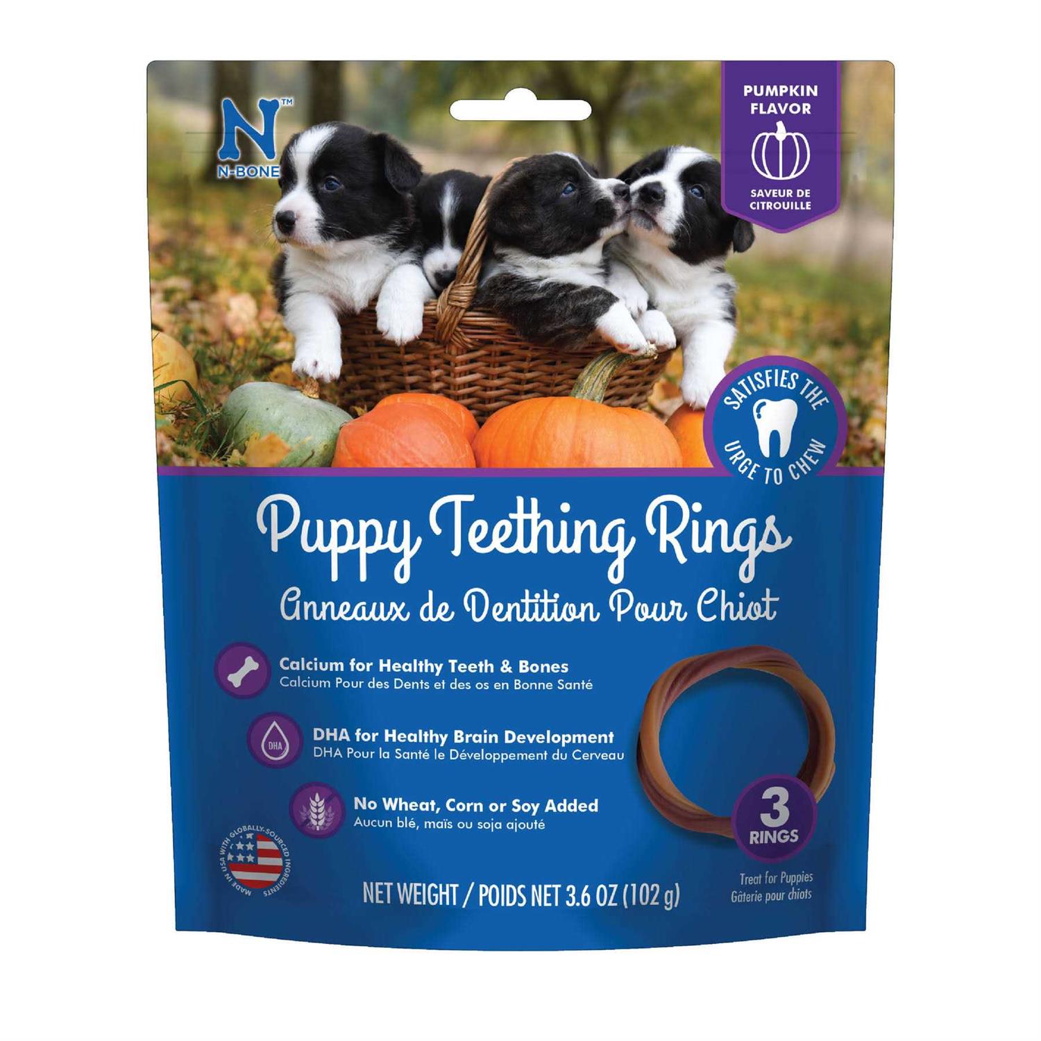N-Bone Puppy Teething Ring Pumpkin