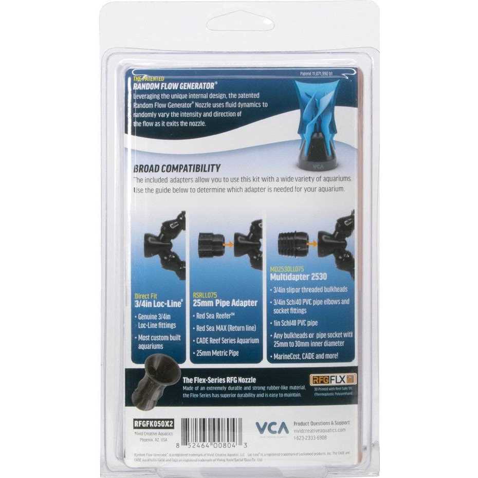 VCA Vivid Creative Flex Series Ultimate Return Line Upgrade Kit Dual 1/2 Flex-Series RFG Saltwater Aquarium