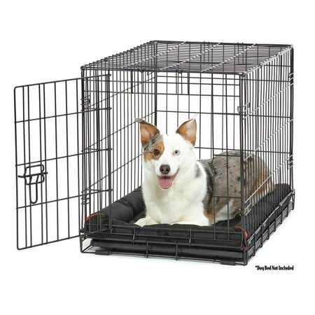 Vibrant Life Single Door Folding Metal Wire Dog Crate with Divider and Tray