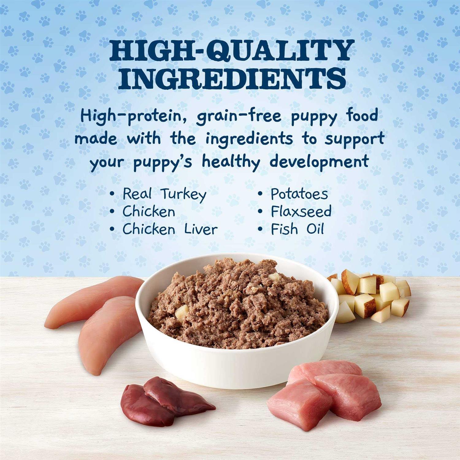 Blue Buffalo Baby Blue Healthy Growth Formula Grain-Free High Protein Turkey & Potato Recipe Puppy Wet Food