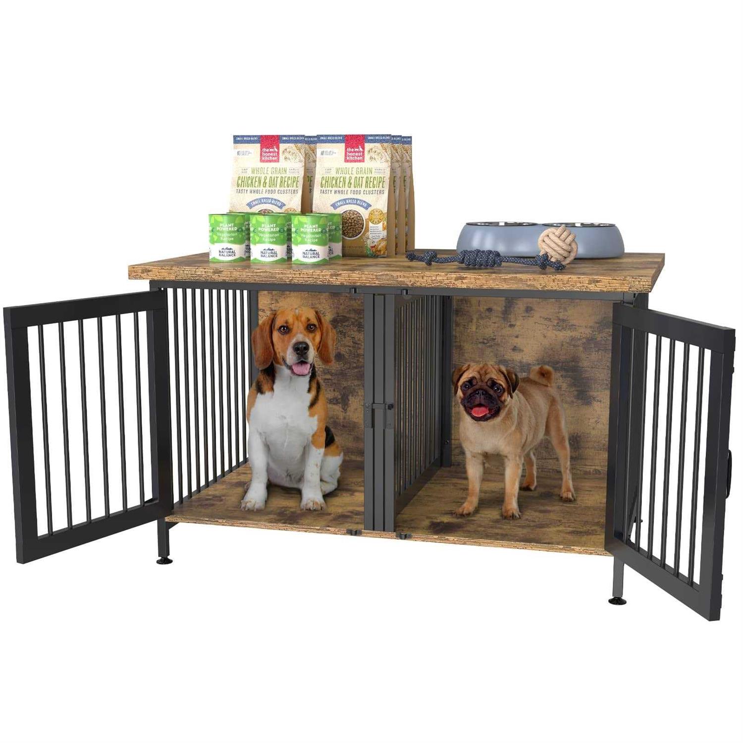 Gdlf Double Dog Crate with Divider for 1 or 2 Dogs