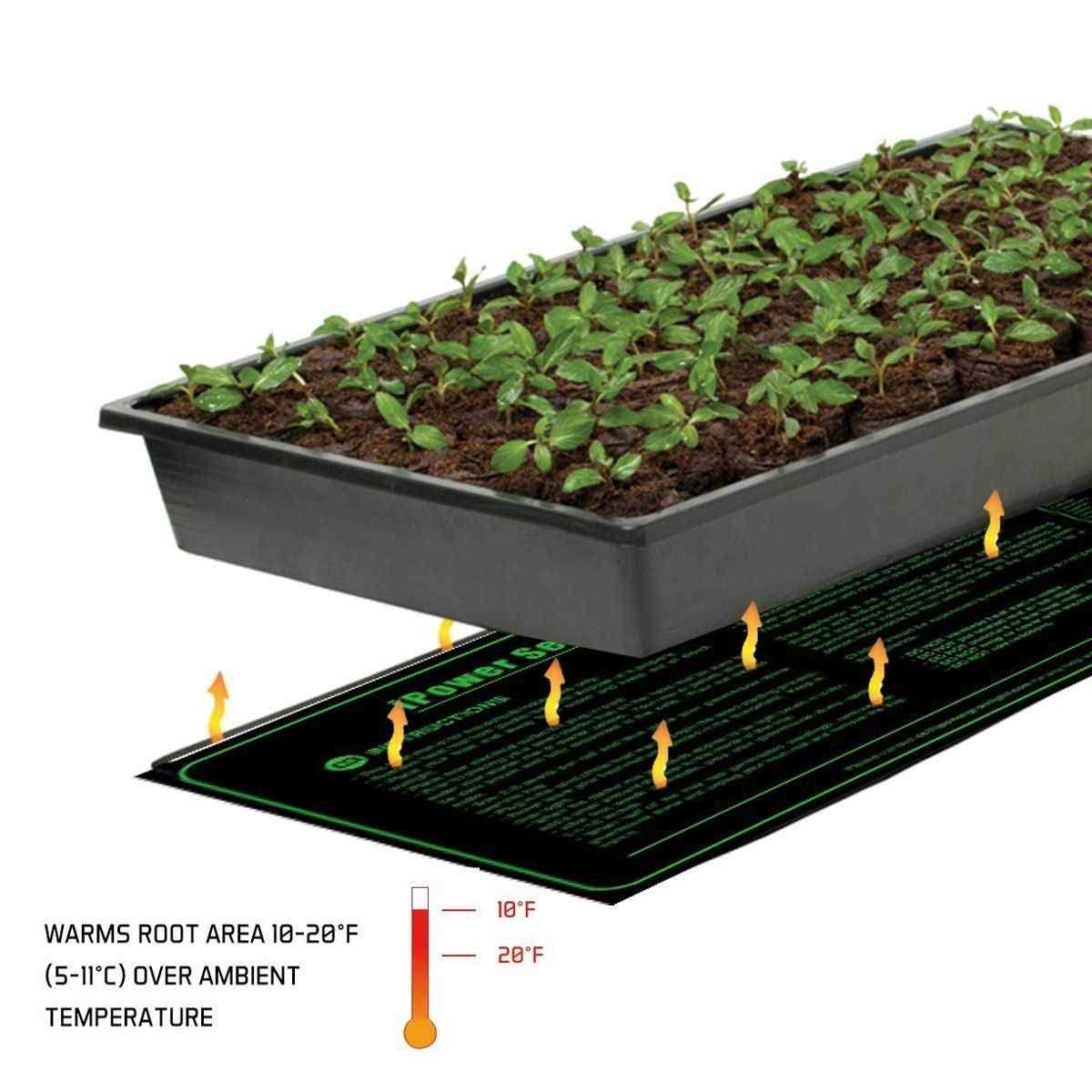 iPower GLHTMTS Durable Waterproof Seedling Heat Mat Warm Hydroponic Plant Germination Starting Pad
