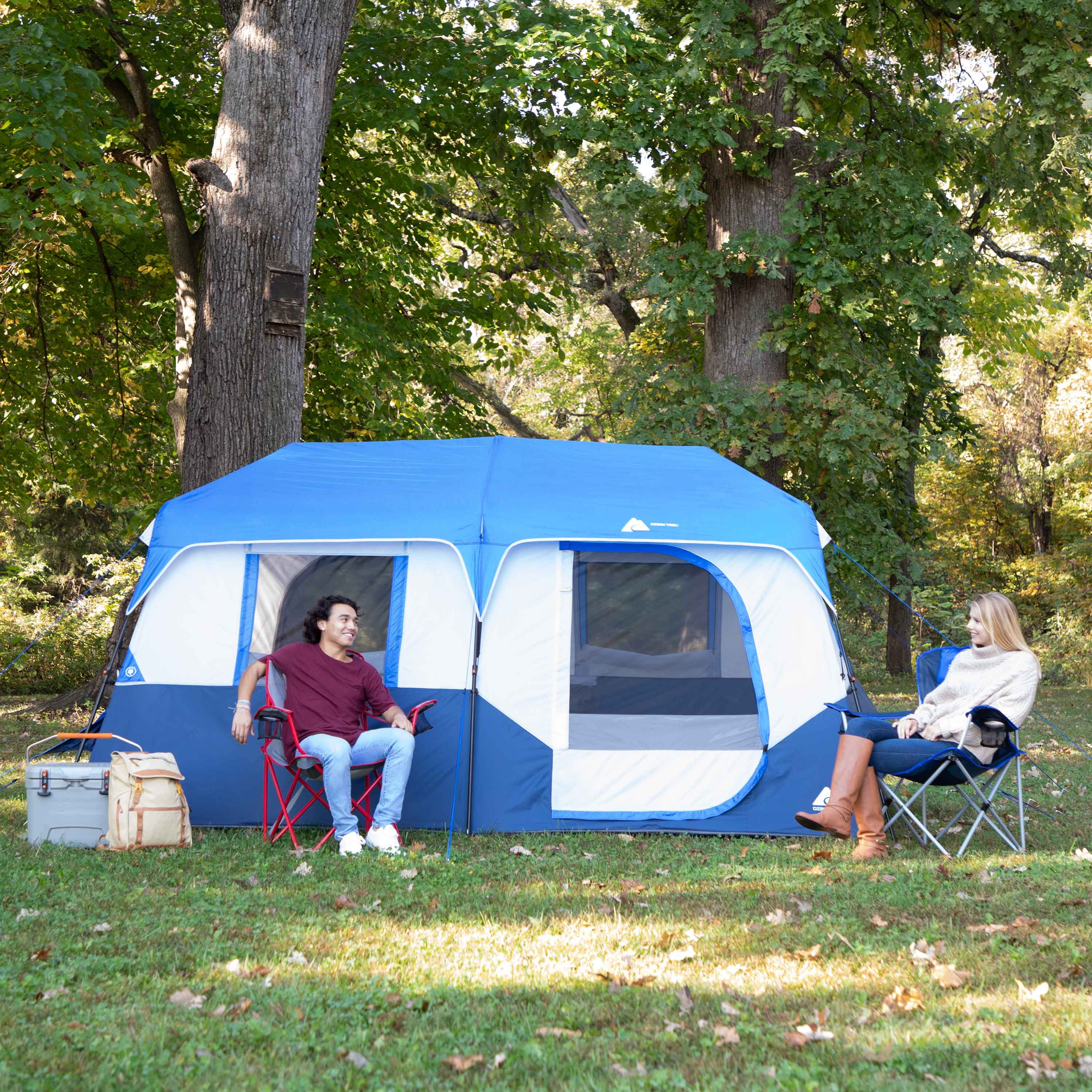 Ozark Trail 13' x 9' 8-Person Cabin Tent with LED Lighted Poles, 32 lbs ...