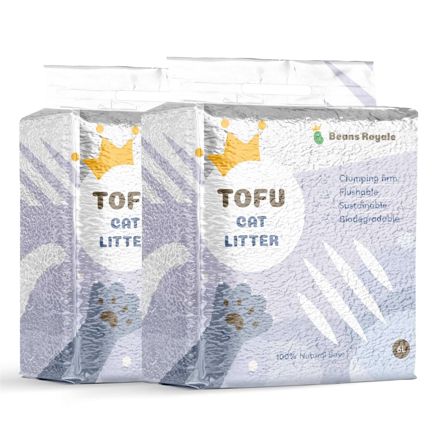 Beans Royale 2pcs Pack Tofu Cat Litter Clumping Kitty Litter