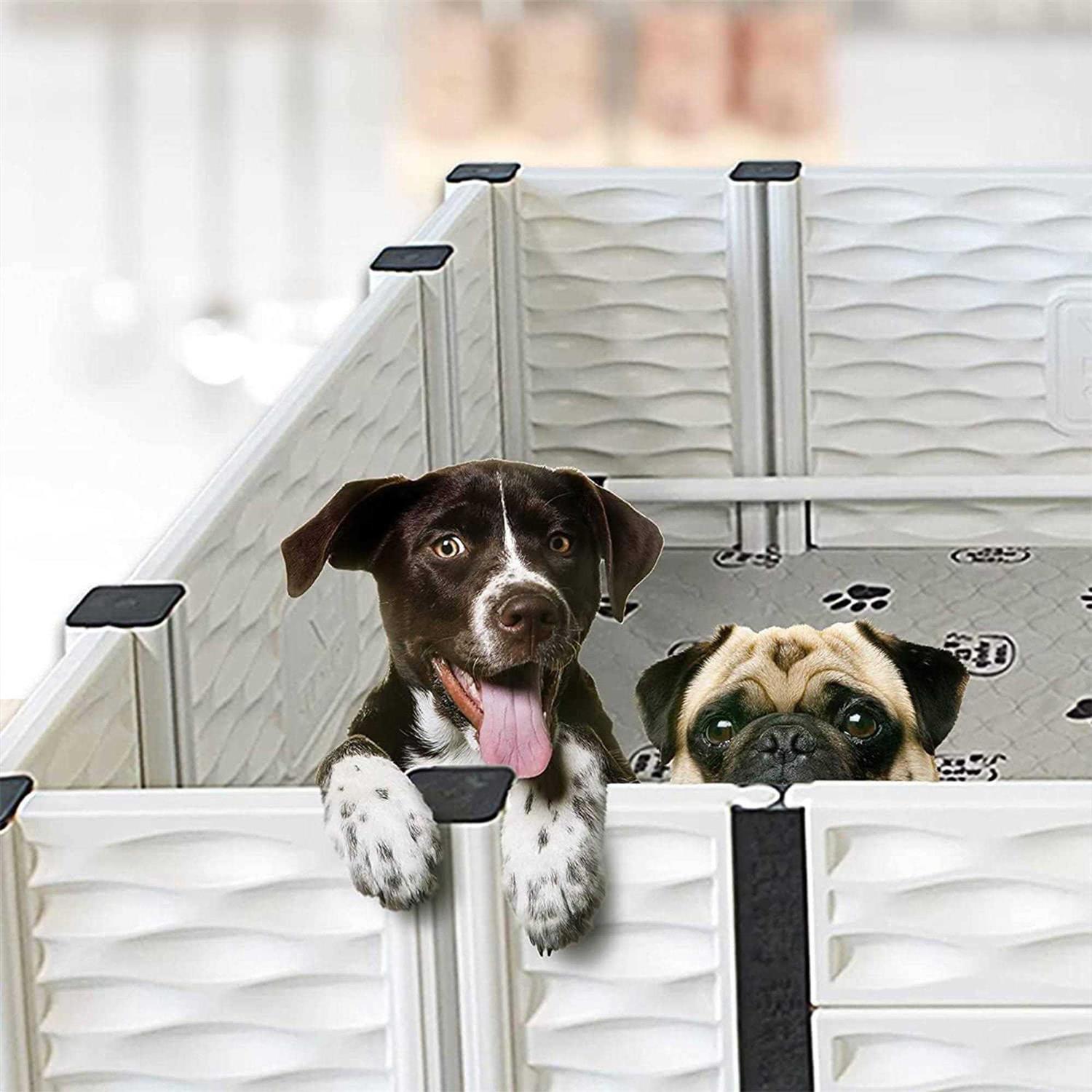 EZwhelp EZclassic Puppy Dog Whelping Box Playpen w/Rails & Liner