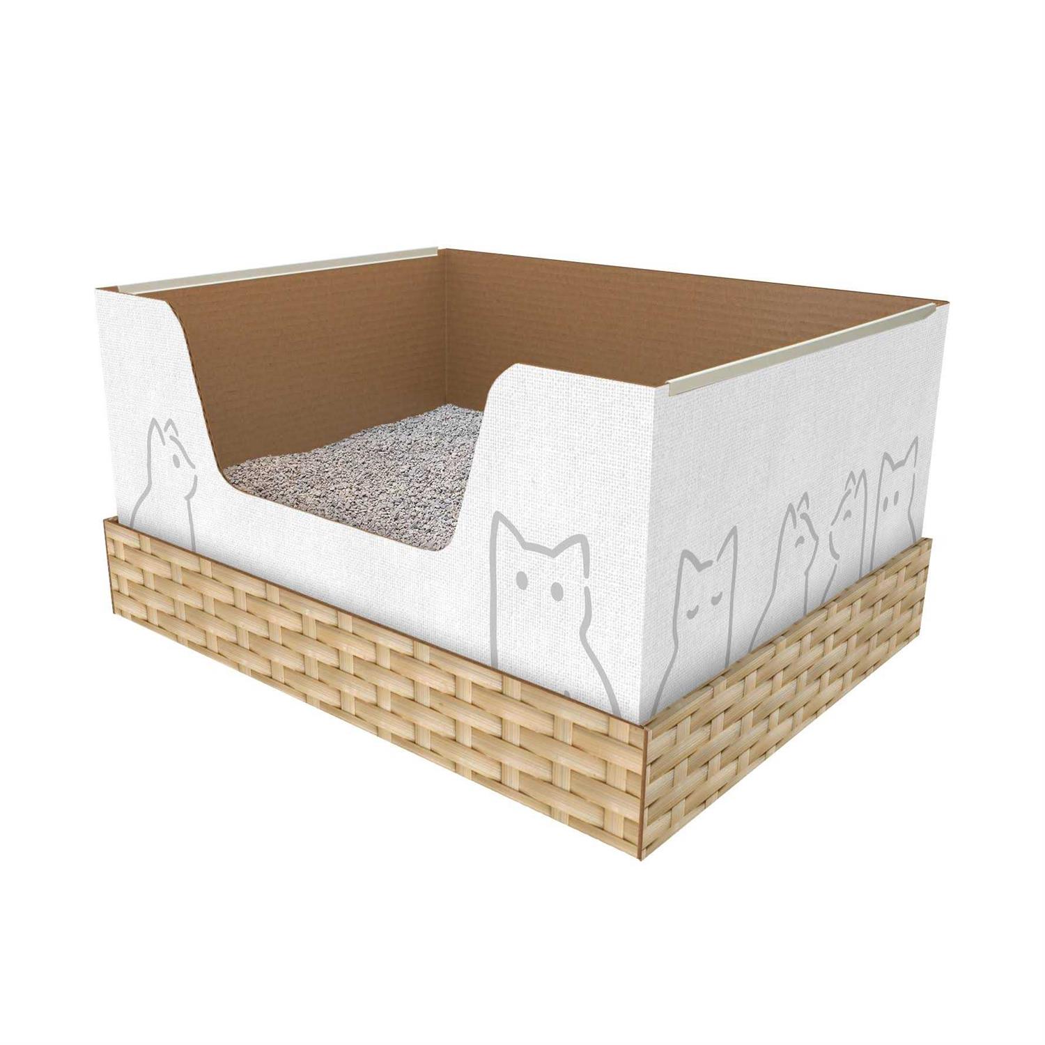 Kitty Poo Club Recyclable Cat Litter Box with Clay Litter