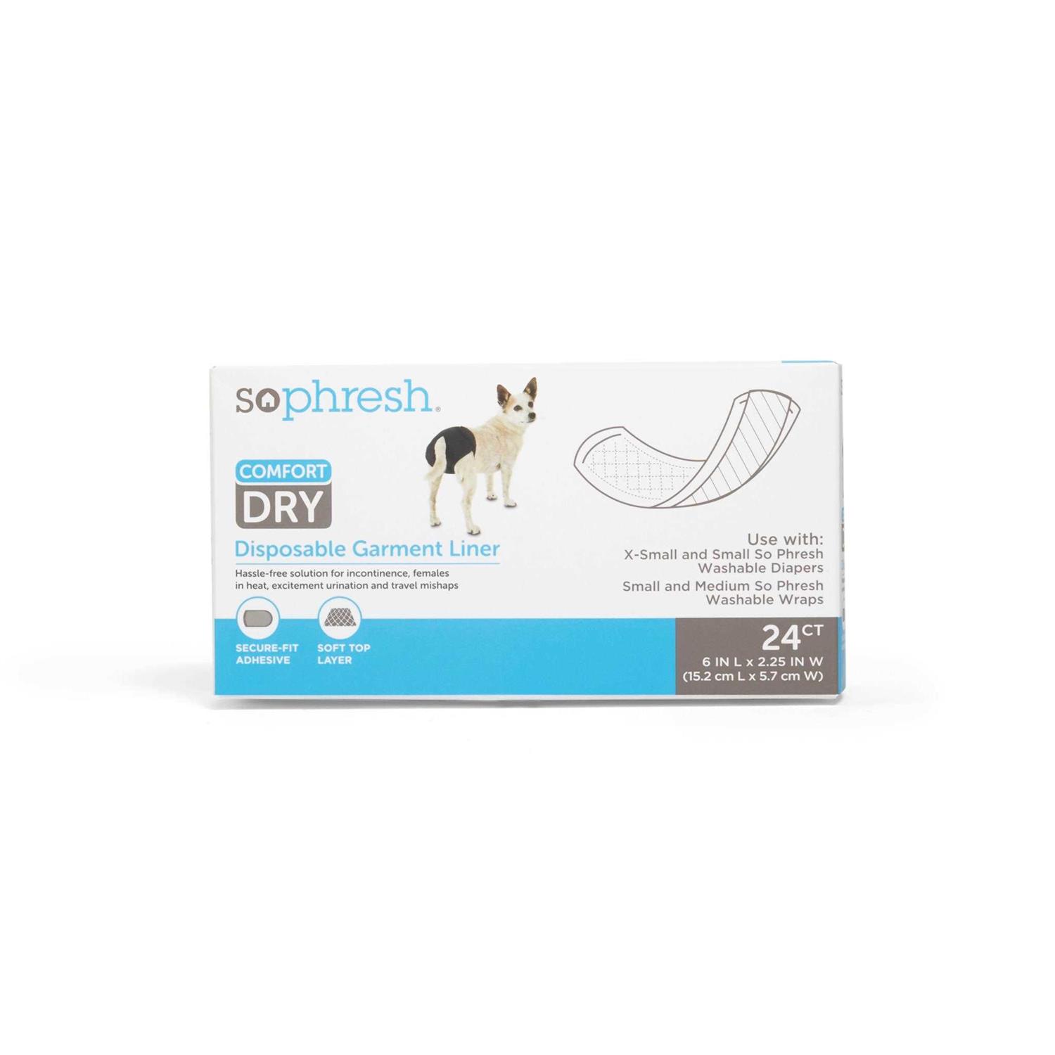 So Phresh Comfort Dry Disposable Dog Garment Liners
