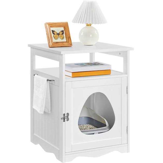 Yaheetech Box Furniture with Open Shelf Cat Litter Box