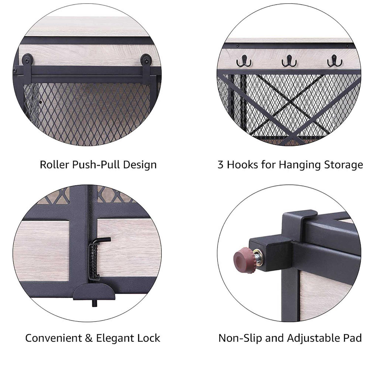 Unipaws Furniture Style Sliding Door Dog Crate