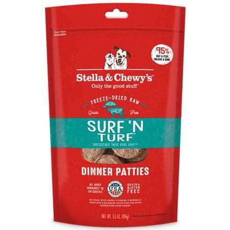 Stella & Chewy’s Dinner Patties Freeze-Dried Dog Food Surf ‘N Turf