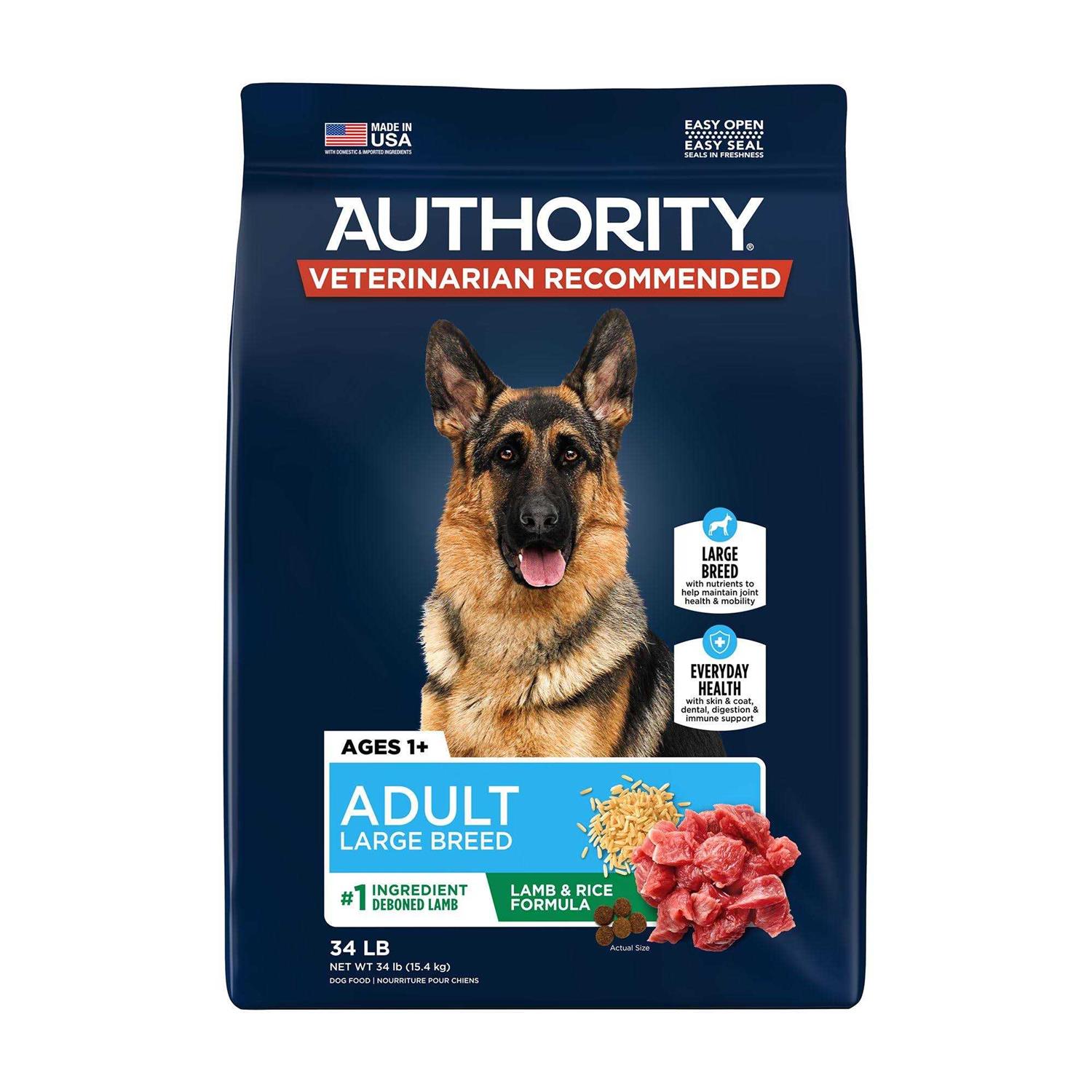 Authority Lamb Rice Formula Large Breed Adult Dry Dog Food