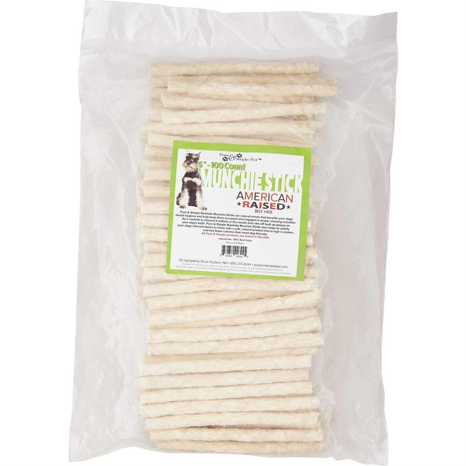 Pure & Simple Pet 5 inch Munchie Sticks