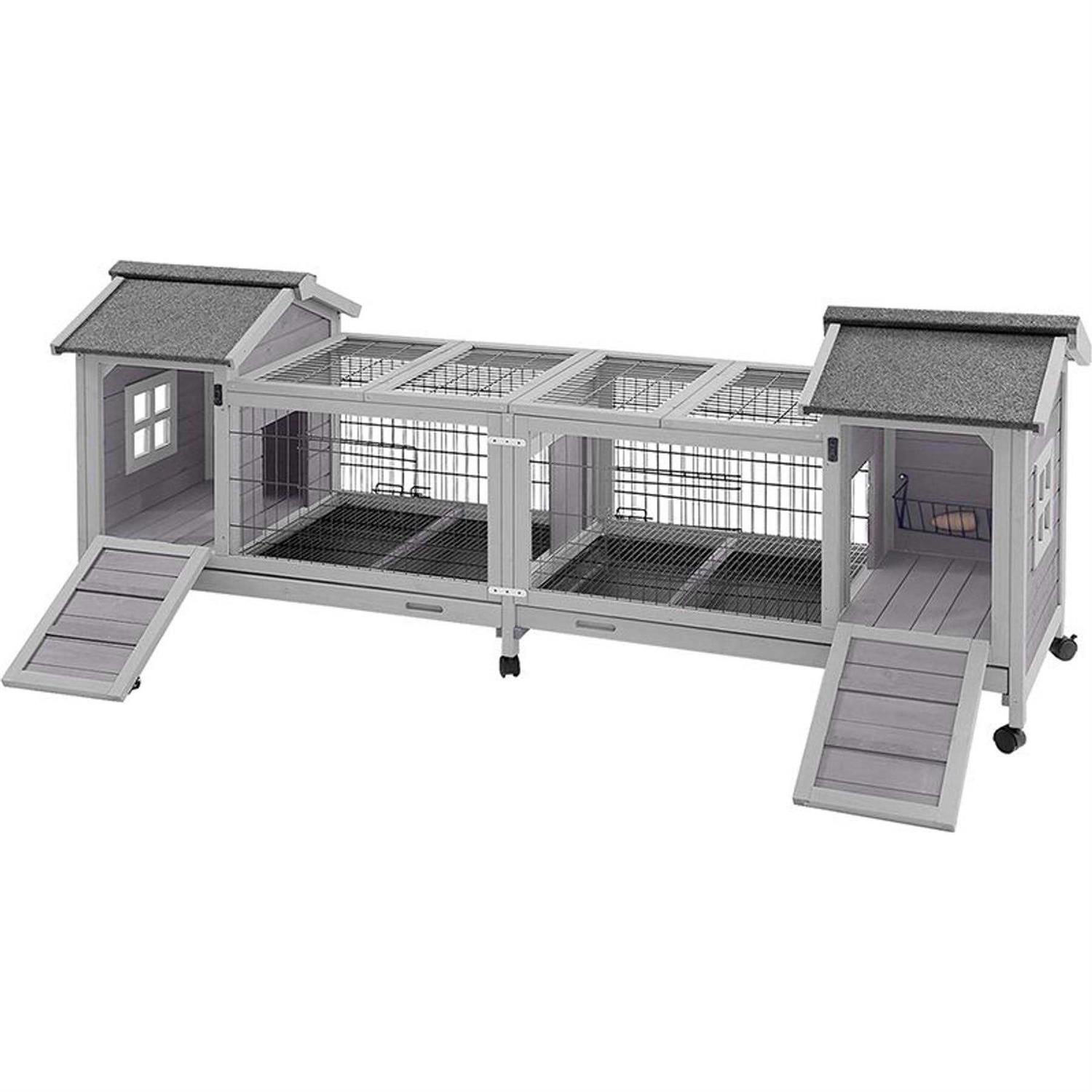 Aivituvin Wooden Large Rabbit House Indoor Rabbit House AIR68