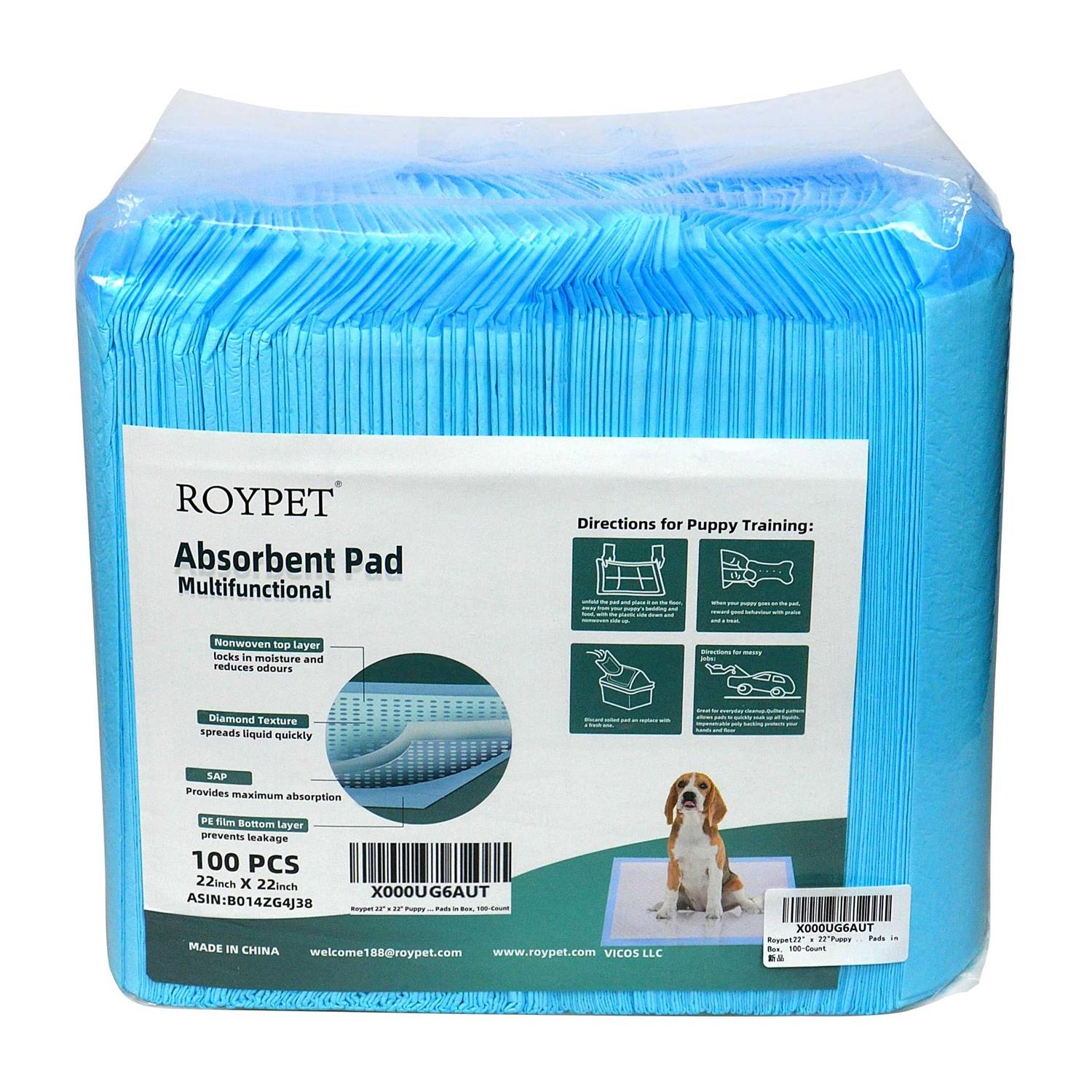 Roypet 22 x 22 Puppy Training Pads in Bag
